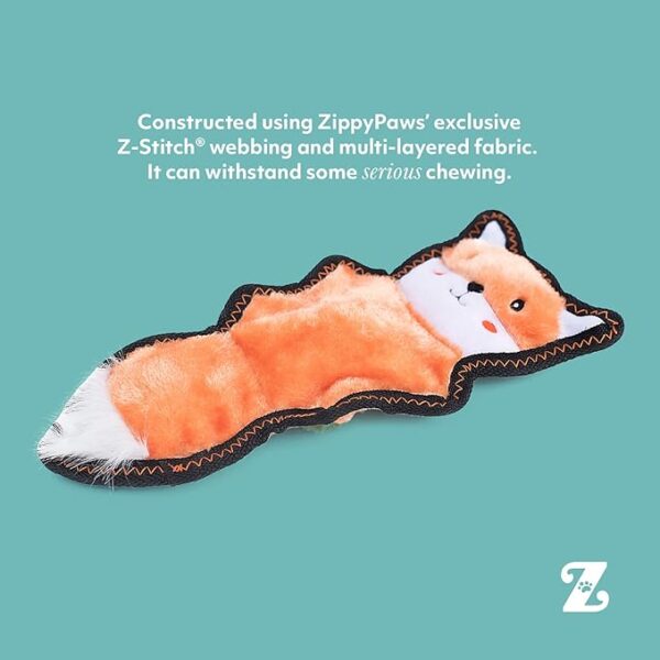 ZippyPaws Pelúcia Para Cães Z-Stitch Skinny Peltz Raposa Com Apito - Image 2
