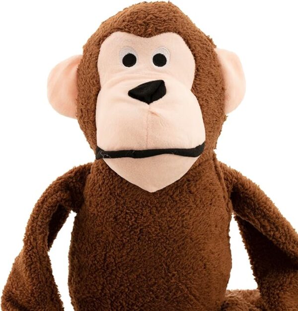 JAMBO PET Brinquedo Pelúcia Macaco Marrom Com Som Para Cães - Image 2