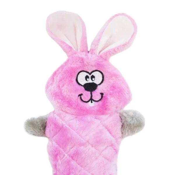 Brinquedo Para Cães Jigglerz® Pelúcia Sem Enchimento Com Apitos - Coelho - Zippy Paws - Image 2