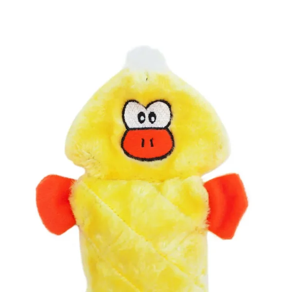 Brinquedo Para Cães Jigglerz® Pelúcia Sem Enchimento Com Apitos – Pato – Zippy Paws - Image 3