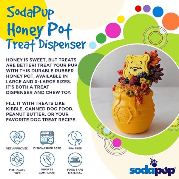Brinquedo Recheável Honey Pot Amarelo – SodaPup - Image 2