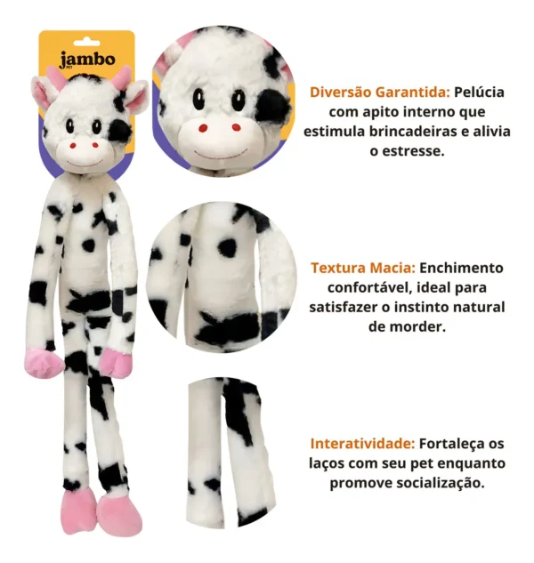 JAMBO PET Pelucia Para Pet VACA longleg - Image 3